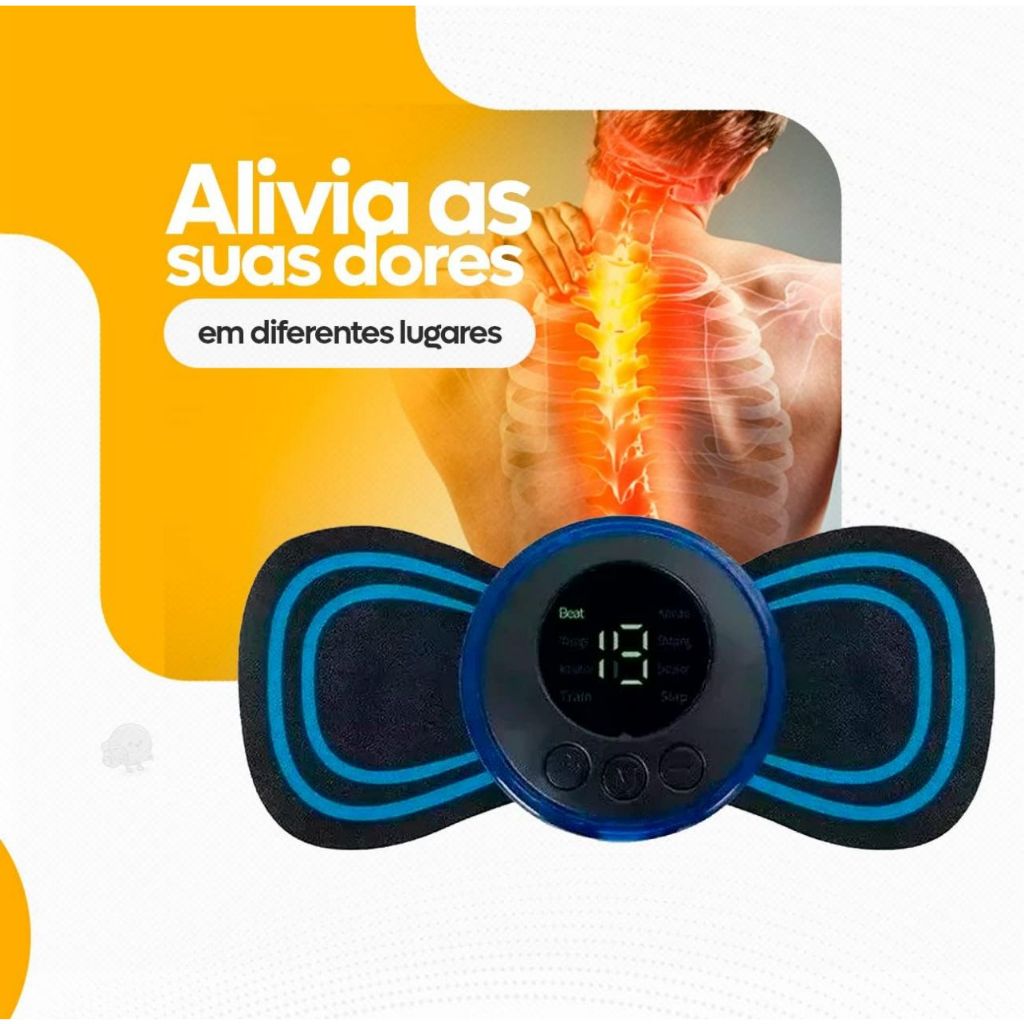 Mini Massageador de Cervical Elétrico Portátil Alivia Dores Corpo Pescoço