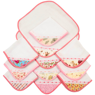 Kit 6 Pano de Boca Bebe Fralda de Boca Bebê Dupla Camada Luxo Rosa Estampada 100% Algodão 35x35 cm Menina em Oferta na Shopee