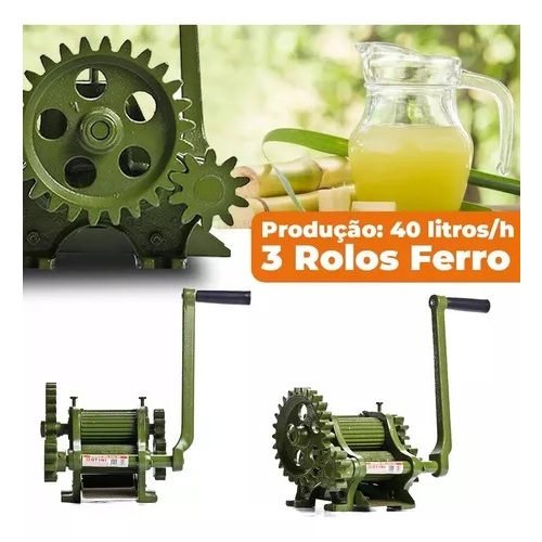 Engenho De Moer Cana Manual 3 Moendas Regulável B60 Botini