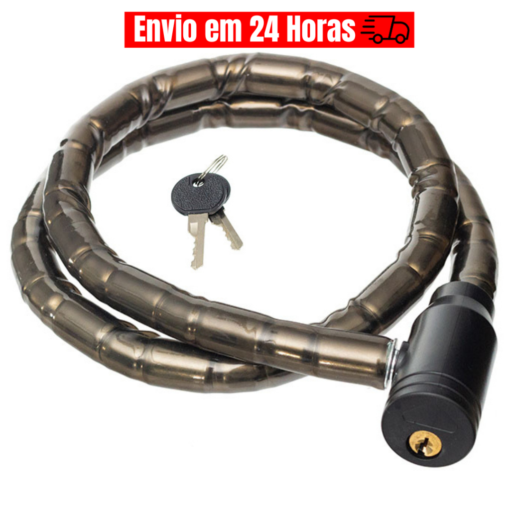 Cadeado Grosso Anti Furto Articulado 18x100cm Bicicleta Bike Moto GTA Reforçado em Oferta na Shopee