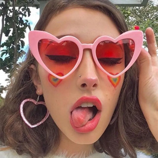Óculos De Coração Rosa Adulto Estilo Lolita Vintage