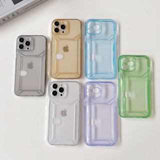 Capa Cartão de Lado Transparente Tpu De Telefone Para Iphone