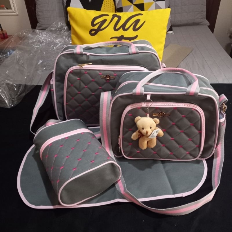 Kit Bolsa Gestante Grávida Mamãe Bebê Bolsa Maternidade Menino Menina Unissex