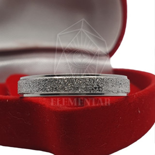 Aliança Namoro Compromisso Diamantada Brilhante fina 4mm Aço inox 316L - POR UNIDADE