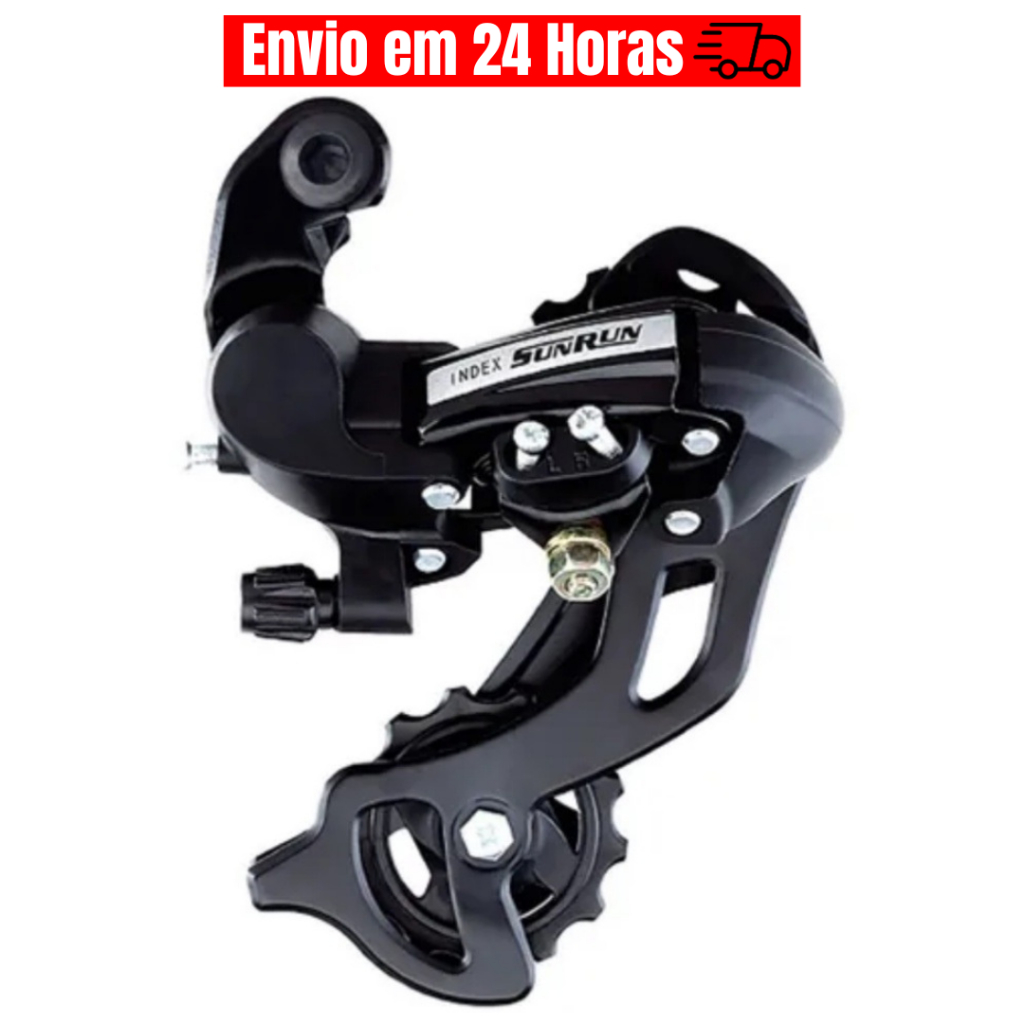 Câmbio Traseiro SunRun Bike 8v Index Cage Médio Sem Gancheira Mtb 24v Passador Macaquinho Bicicleta em Oferta na Shopee