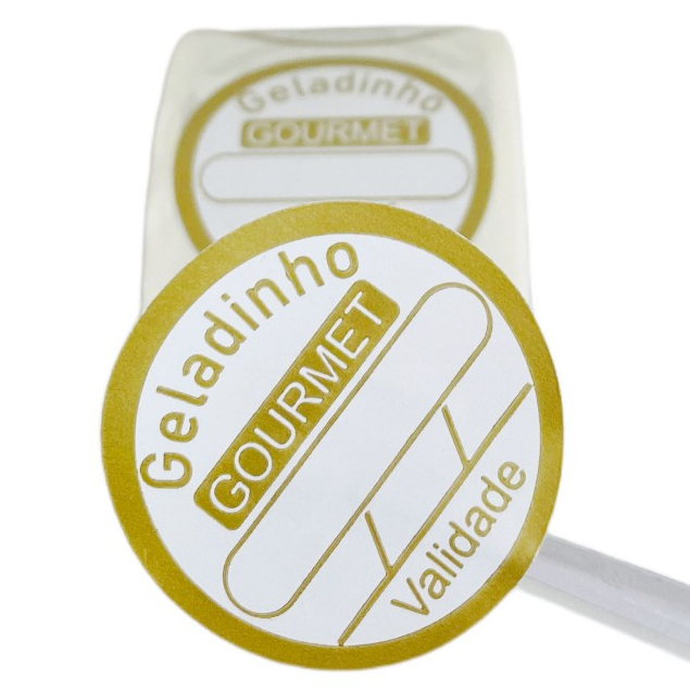 Etiquetas Geladinho gourmet com 1000 unidades