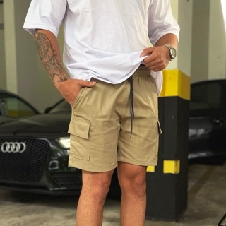 Bermuda Cargo Masculina Curta Streetwear Casual Short Sarja