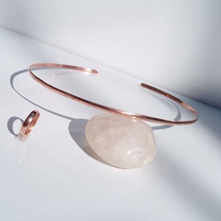 Gargantilha choker de cobre 100% puro + Anel.