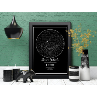 Mapa Das Estrelas Arte Digital em Oferta na Shopee