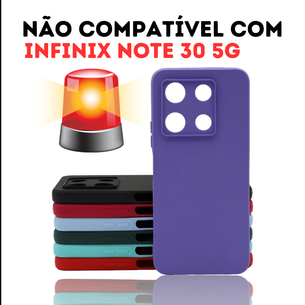 Capa Silicone Aveludada Infinix Note 30 Pro