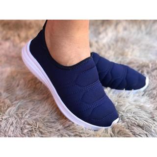 Tênis Meia Feminino Ortopédico Slip On Tênis Botinha Ortopédico Sapato Feminino Esportivo Calce Fácil Tênis Confortavel Leve e Macio