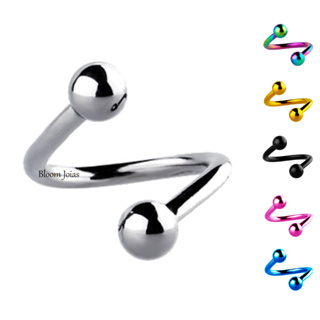 Piercing Titânio Espiral Twister Hélix Labret em Oferta na Shopee