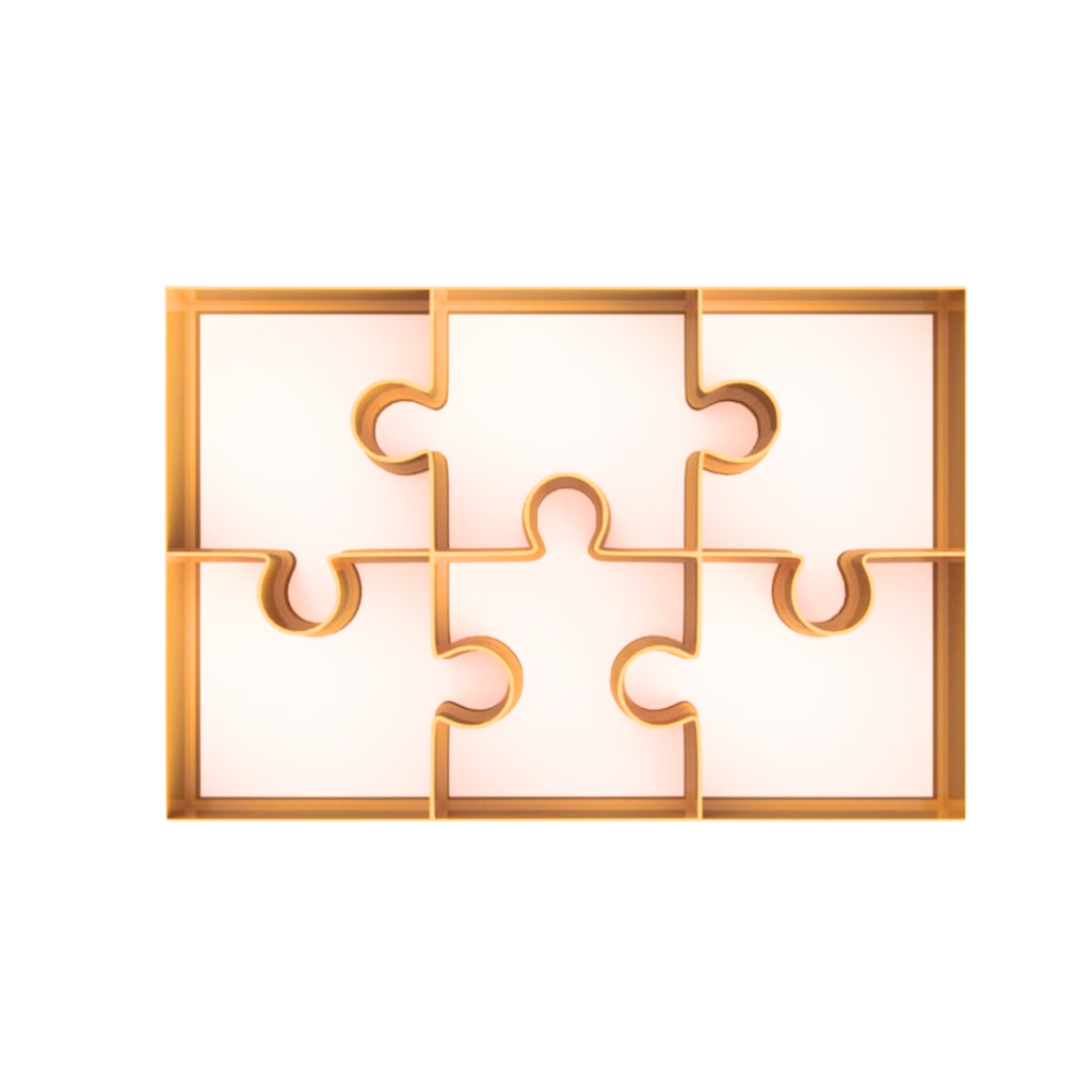 Cortador de Biscoito Pasta Americana Biscuit Quebra Cabeça Puzzle CT11174 em Oferta na Shopee