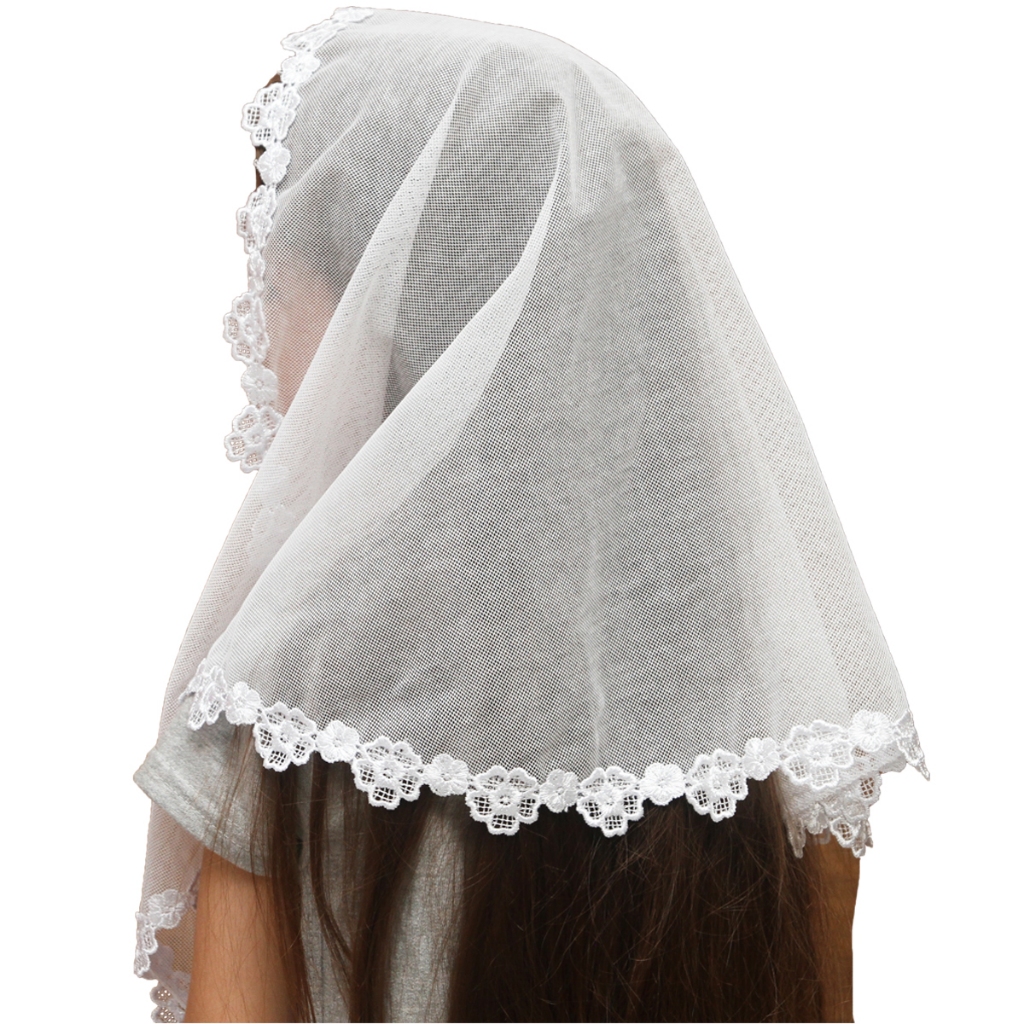 Véu Ccb Infantil Renda Guipir Floral Redondo De Bico Várias Idades Congregação Cristã (mod. Sofia) em Oferta na Shopee