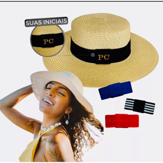 Chapéu Paris flexível para viagem personalizado com suas iniciais