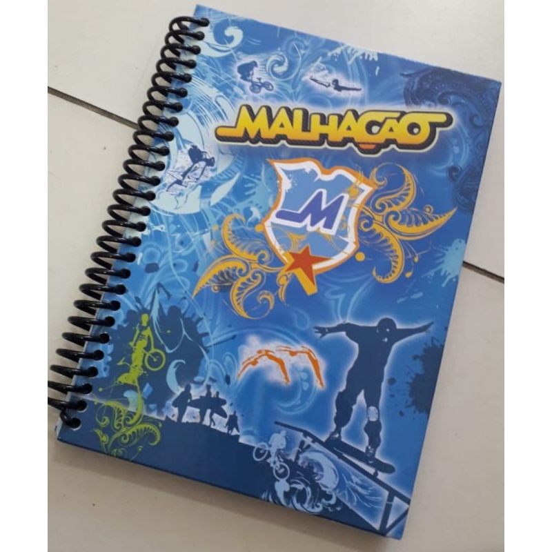 Caderno Grande novela Malhação anos 2000 - Capa Dura antigo vintage raro
