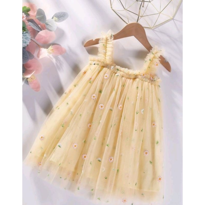 Vestido infantil jardim encantado das margaridas em tule bordado smash ensaio fotográfico aniversário casamento em Oferta na Shopee