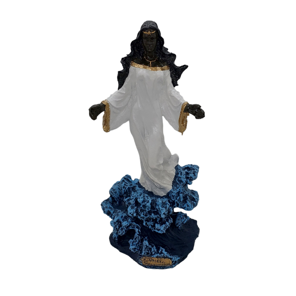 Iemanja Iluminada Estatueta Orixa Imagem de Resina 28cm em Oferta na Shopee