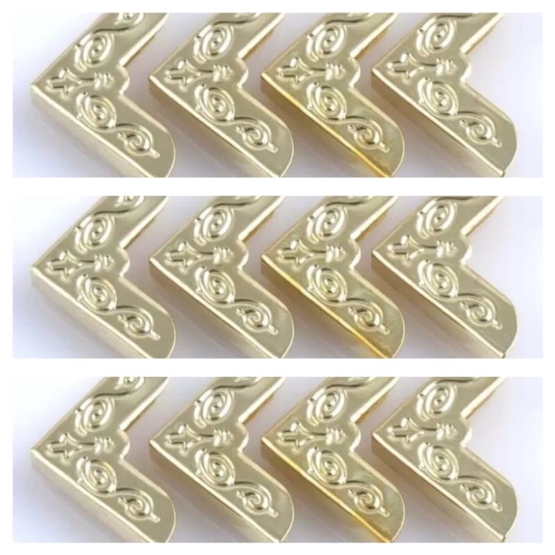 Cantoneira de Ferro 16x29   Dourada 10pçs.. em Oferta na Shopee