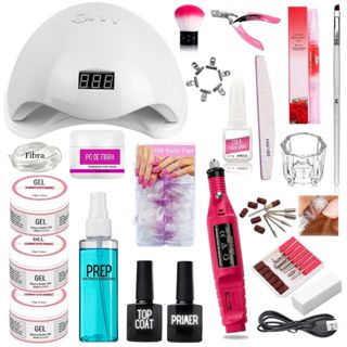 Kit Para Unhas De Gel Com Cabine 48w E Lixadeira N°34