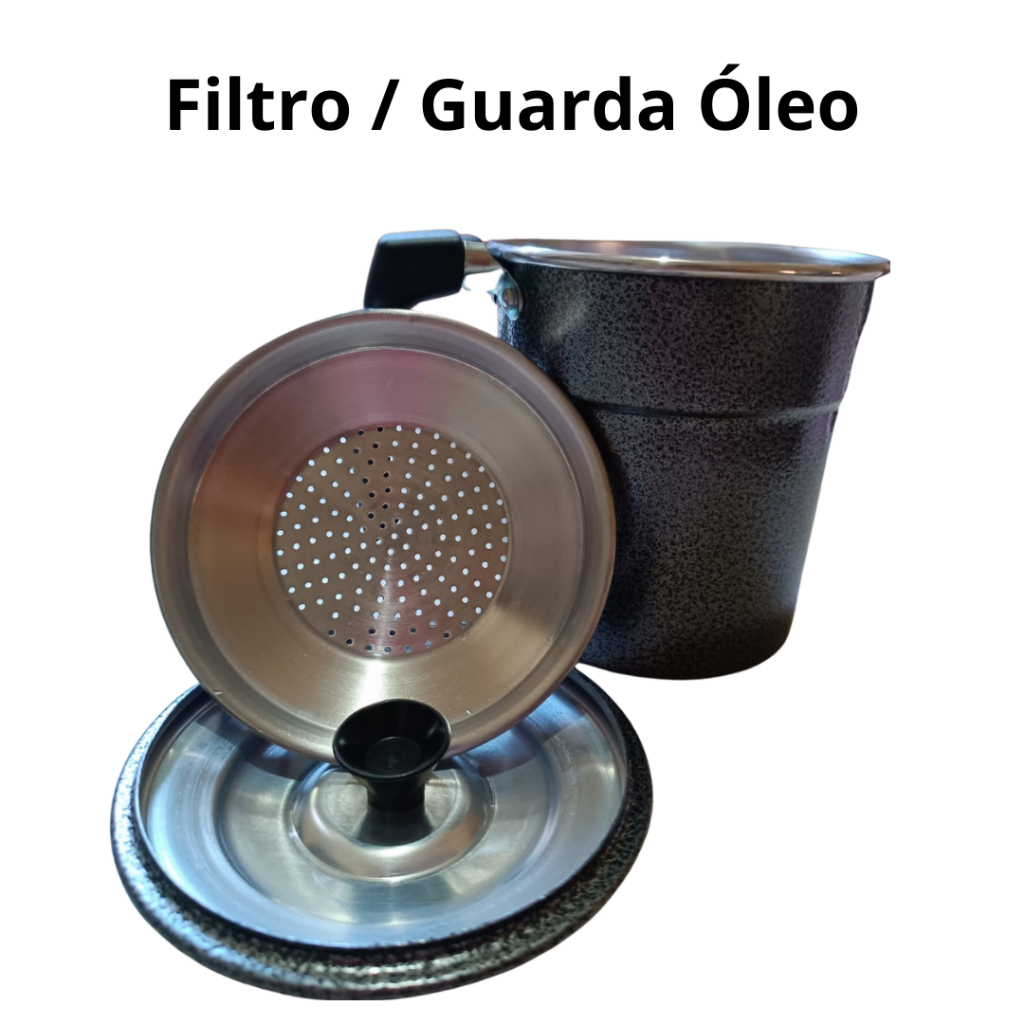 Filtro Para Óleo De Cozinha - Preto Filtro Para Óleo De Cozinha 1 Litros - Porta/Guarda Óleo.