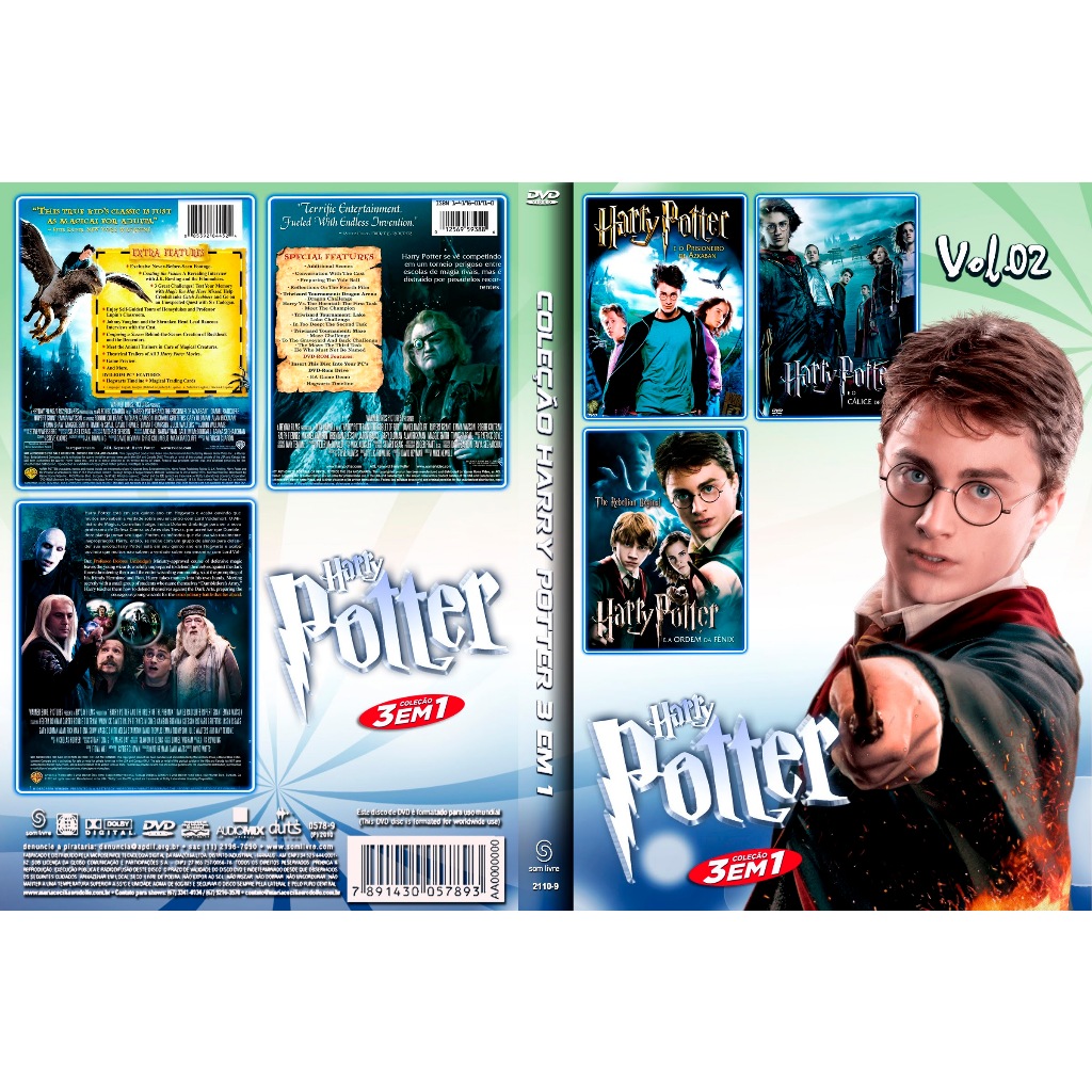 Coleção Filme 3 em 1 Harry Potter - Volume 02