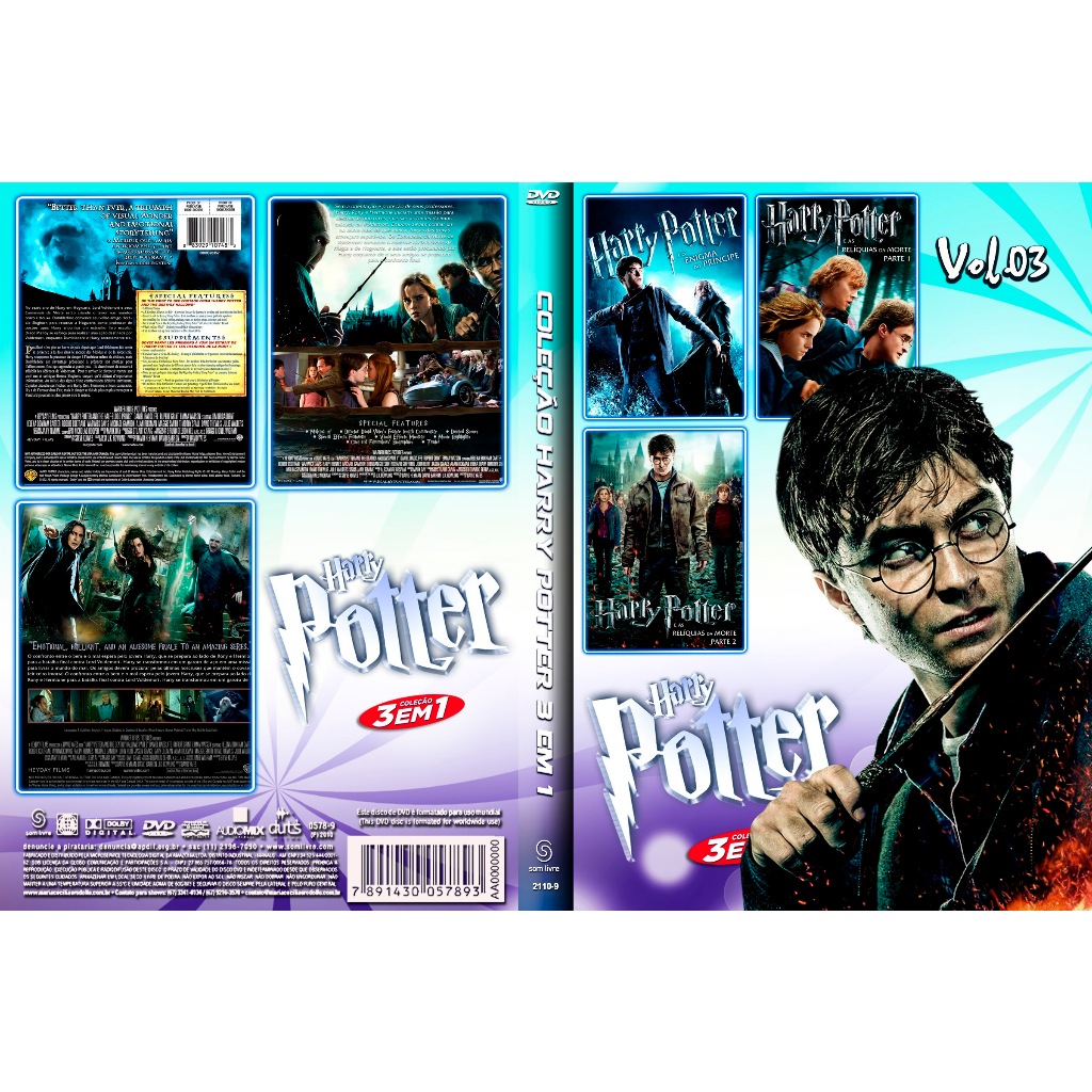Coleção Filme 3 em 1 Harry Potter - Volume 03