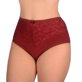 Calcinha Calçola PLUS SIZE de Algodão com Renda Lingerie Confortável Adulto Moda Íntima Feminina Tamanhos Grandes Rendado Senhora Feminino Luxo Langerie Calsinha Larga Rendada Cotton Roupa ref. 250