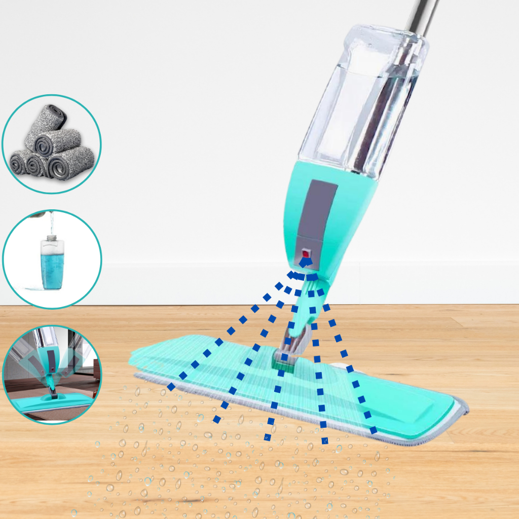 Mop Spray Magico Esfregão Com Reservatorio Rodo De Limpeza Microfibra Refil