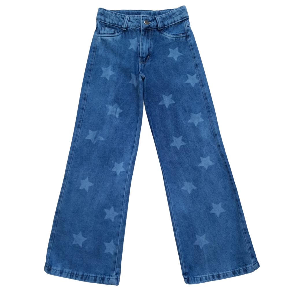 Calça Jeans Pantalona Feminina Meninas Juvenil Laser Tam 10 Ao 16 (6227)