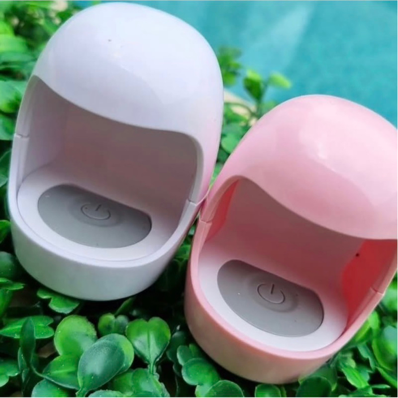 Mini Cabine Capacete Secador de Unhas LED UV - BRANCO/ROSA em Oferta na Shopee