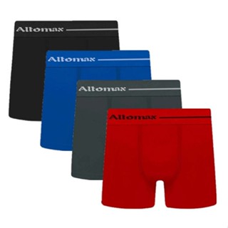 Kit C/ 4 Cuecas Box Altomax Lisa Microfibra Sem Costura