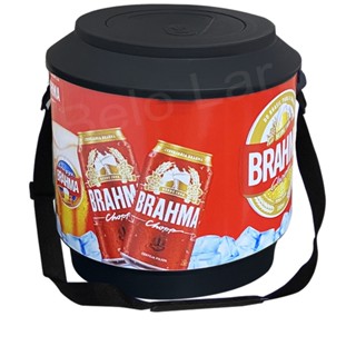 Cooler Térmico Redondo Personalizado Brahma 30 Latas Com Alça Nyon