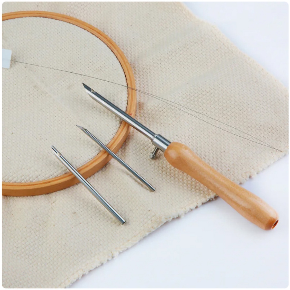 Agulha Mágica Ajustável Ergonômica - 3 Pontas ajustáveis - Punch Needle - Agulha para Bordado