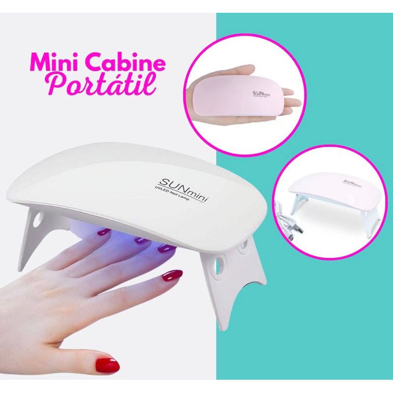 Cabine Forninho Sun Mini Estufa 6w Led/uv Portátil Oferta Secagem Rápida Envio Imediato