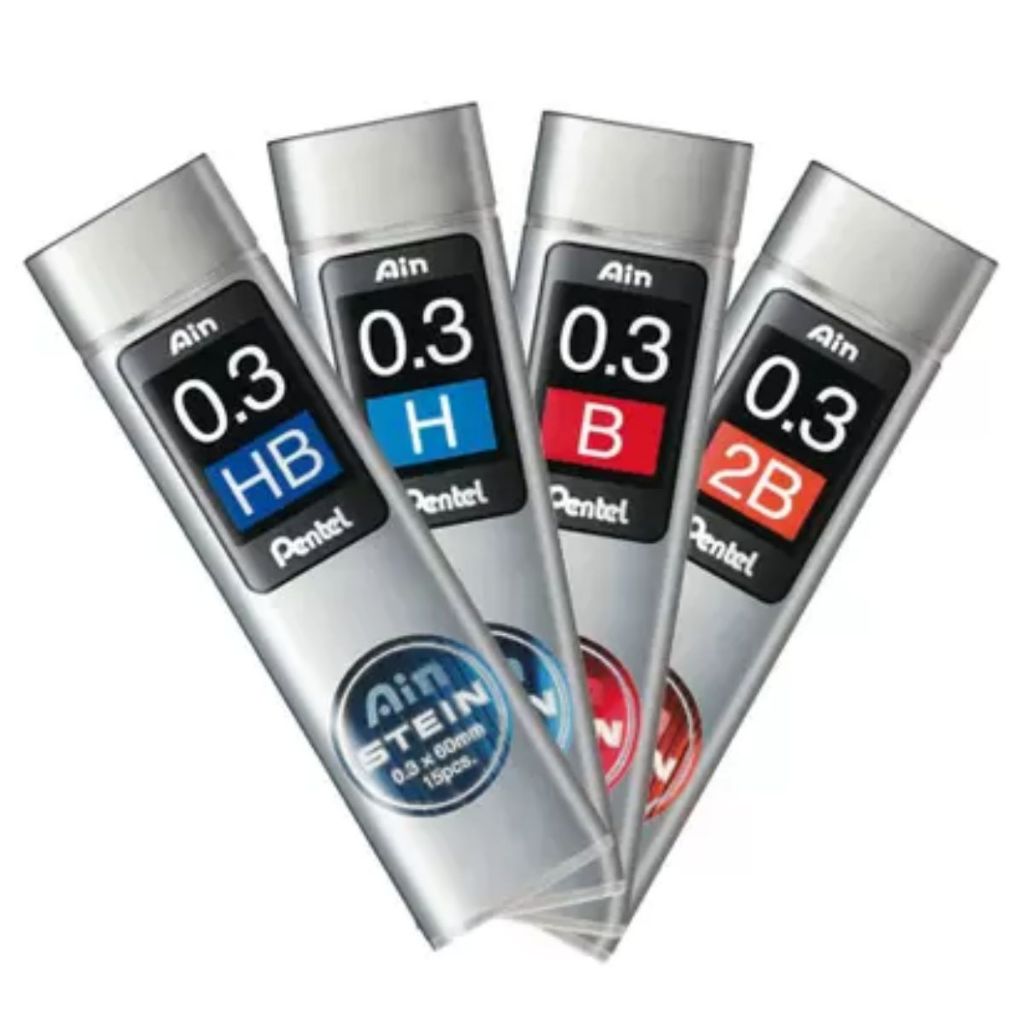 Grafite Pentel Ain Stein 0,3mm Com 15 Minas Pentel em Oferta na Shopee