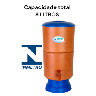 FILTRO DE BARRO 08 LITROS TOTAL - COR AZUL - LANÇAMENTO - LINHA COLOR - NOVIDADE NO MERCADO