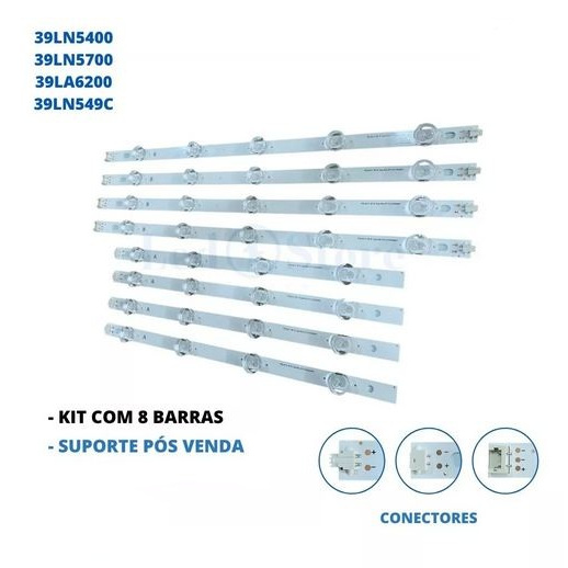 Kit 8 Barras De Led 39ln549c 39la6200 39ln5700 39ln5400