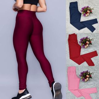 Calça Legging Power Suplex Zero Transparência Costura Reforçada Fitness