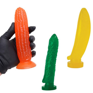 Penis De Borracha Maciço Formato De Milho Banana Penino K-Fruit Toys Kgel
