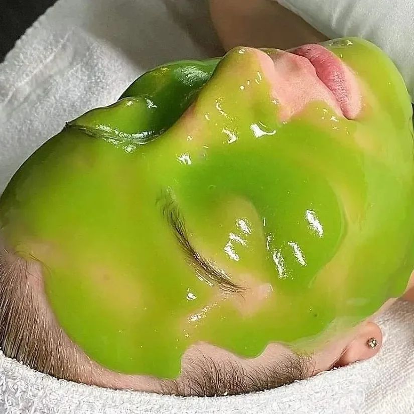 chá verde jelly mask facial relaxante e calmante da pele e hidrata