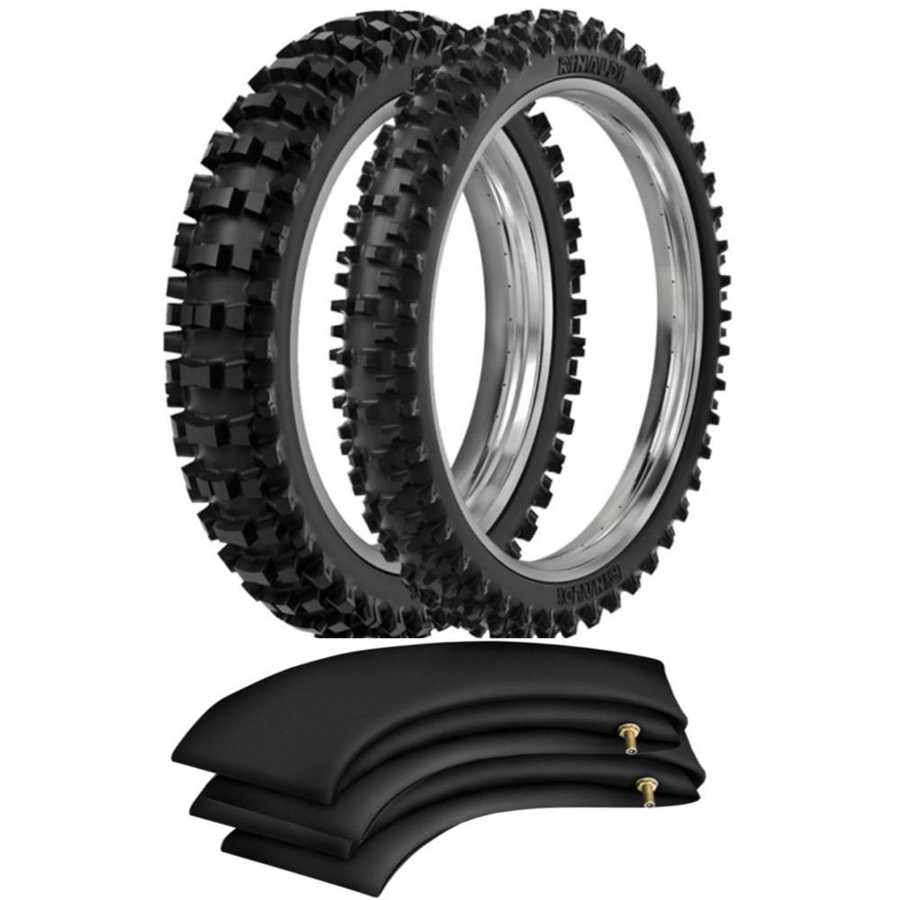Kit Pneu Crf 230 Ttr 230 100/100-18 + 80/100-21 Sr39 Rinaldi + Camaras