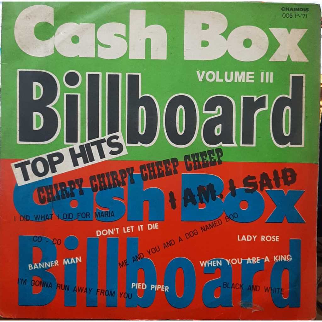 Disco de Vinil LP Cash Box 3 Top Hits Billboard