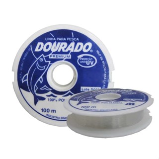 Linha de Pesca DOURADO Premium 0,20mm a 0,60mm Carretel 100m Mazaferro P/ Pesca com proteção UV