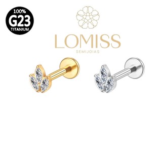 Piercing Helix Tragus Conch Labret Titânio Trio Zircônias Cravejadas 1,2x8 em Oferta na Shopee