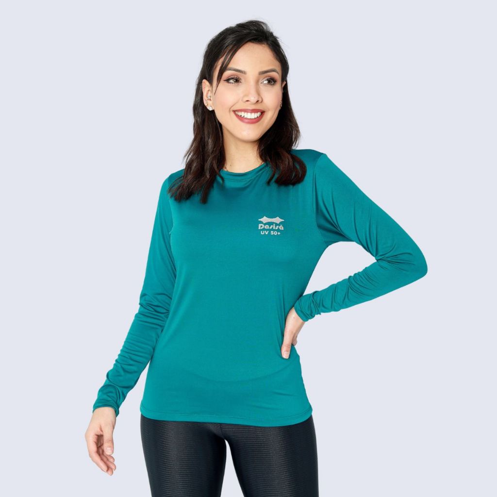 Camisa Feminina Térmica Proteção UV 50+ Solar Segunda Pele P ao GG