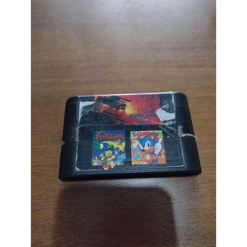 Jogo 3 em 1 Top Gear 2, Sonic e The Flintstones Mega Drive