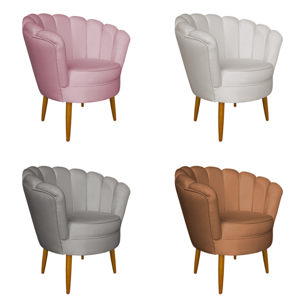 Poltrona Pétala Decorativa Veludo Premium