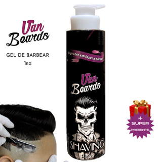 Shaving Gel Para Barbear Acabamento 1 Litro Van Beards Original