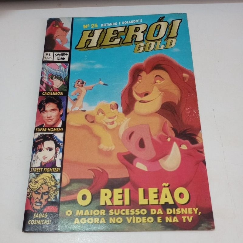 Revista Herói Gold n° 25 - O Rei Leão o maior sucesso da Disney agora no vídeo e na tv